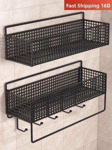 evesigar | Drill-Free Bathroom Storage Rack Wall Mounted Towel Organizer