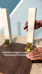 ARIA FURNITURE - Engsel kaki meja lipat Bracket siku tekan 90 derajat