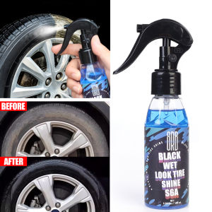 Car Tire Shine Renovation Agent Rubber Tire Dressing Glossy Waterproof Silicone Oil Spray Protective Wax 100ML