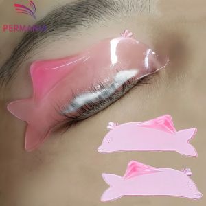 PERMANIA 1 คู่ ที่ดัดขนตาซิลิโคนรูปปลาโลมาจากเกาหลี แผ่นรองดัดขนตา ช่วยให้ขนตานุ่ม อุปกรณ์ดัดขนตาเพื่อสุขภาพและความงาม