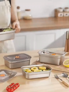 Stainless Steel Food Containers with Airtight Lids Metal Containers for Meal Prep Oven/Dishwsher/Freezer Safe