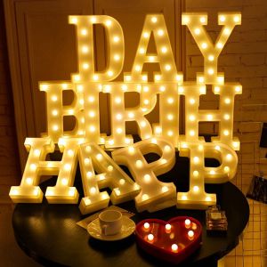 【Fast Delivery】 Wall Hanging Marquee Sign Alphabet Decor Lamp DIY Small Mini 3D Letter LED Night Light Ambient Light