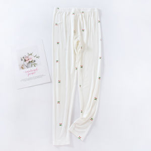 Fall and Winter Modal Womens Long Johns One-Piece Thin Inner Wearing Fitted Comely Print Long Johns Compression Pants Underwear Thermal Pants