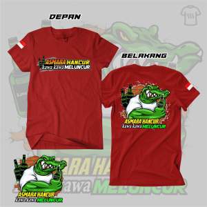 Kaos ASMARA HANCUR KAWA KAWA MELUNCUR (tebal bahan combed 24s)