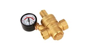 1 Set Pressure Reducing Valve Kuningan 1/2 3/4 1 Inch Dengan Pressure Gauge