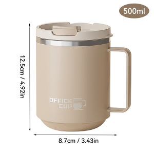 Double Wall Insulated Coffee Mug 304 Stainless Steel Milk Coffee Cup WIth Handle Leak-proof Drinking Cup Adult Student Drinkware