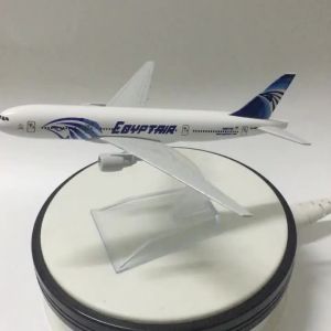 โมเดลเครื่องบิน EGYPT AIR ปี 2025 เครื่องบิน BOEING 777 ขนาด 16 ซม. โลหะผสม DIECAST โมเดลเครื่องบิน 1:400 ของเล่นสำหรับเด็ก จัดส่งฟรี