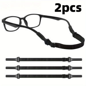 2pcs Sport Eyewear Strap Adjustable Size Elastic Rope Sport Non Slip Anti Drop Fixer Glasses Cord for Running Sports Swimming