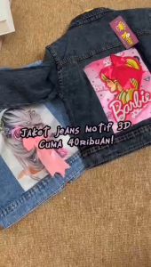 JAKET JEANS ANAK MOTIF GAMBAR 3D USIA 1-10 TAHUN