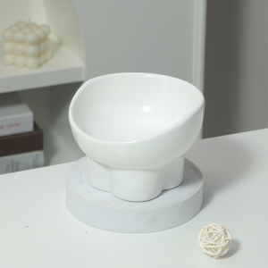 Bát Ăn Mèo Bằng Gốm Sứ Miệng Rộng Dễ Thương Dùng Để Uống Nước Và Ăn Thức Ăn Cho Thú Cưng Màu Đen Bát Ăn Mèo Hình Chân Voi