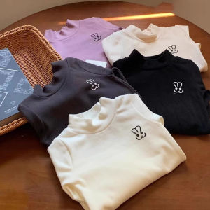 Áo Thun Dài Tay Dày in Hình Chó Hoạt Hình Cổ Cao Cho Bé Trai Và Bé Gái Thời Trang Mặc Trong Mùa Đông Ấm Áp Thoải Mái