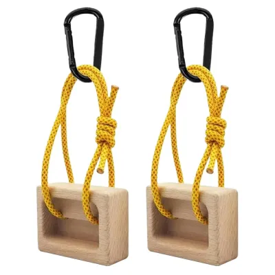 Portable Hangboard 1 Pair Wooden Fingerboard Pull up Climbing Board for Climbers Tree Hand Playground Enhances Grip Strength