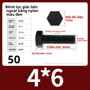 POWER&STRONG | Ốc Lục Giác Nhựa Nylon M4-M20