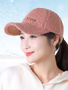 หมวกเบสบอลขน Teddy อบอุ่น ทรงกลม สำหรับผู้หญิง ฤดูใบไม้ร่วง/ฤดูหนาว หมวกทรงหนา ดีไซน์เกาหลี สไตล์ Ins Trendy ทรงปากเป็ด เหมาะกับหน้าร้อน หมวกแฟชั่น