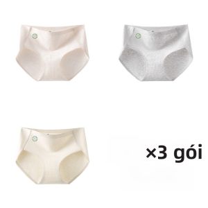Quần lót tam giác nữ PIER N°5 cotton kháng khuẩn cạp vừa không viền may thoáng khí
