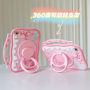 Cartoon Pink Pig 360 Degree Rotatable Stand Tablet Case Cover For iPad 10.9 2022 10th 10.2 7th 8th 9th 9.7 5th 6th 2017 2018 Gen / Mini 1 2 3 4 5 6th/ Air 1st 2nd 3rd 4th 5th Gen 10.9 / Pro 11-in 1st 2nd 3rd Gen /Pro 10.5 9.7-in Tablet Case
