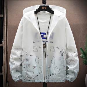 เสื้อกันแดดผู้ชายเสื้อแจ็คเก็ตผ้าไอซ์ซิลค์มีฮู้ดพิมพ์ลายระบายอากาศได้ดีสำหรับฤดูร้อนเสื้อโค้ทผู้ชายเสื้อกันแดดแฟชั่นใส่ตกปลาสำหรับวัยรุ่น