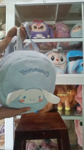 Balo lông mầm non hoạt hình tròn Stitch kitty melodycinnamoroll kapybarakuromi pochaco