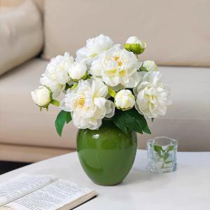 Light Colored Cracked Pattern Ceramic Vase