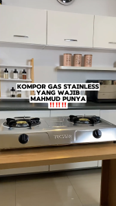 TECSTAR Kompor Gas 2 Tungku Stainless  (TGS-622 SS)