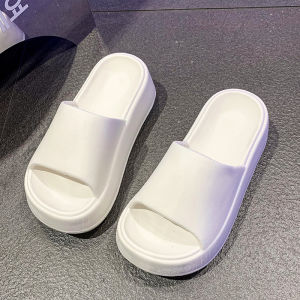 Sweet Butterfly Knot Thick Heel Summer Slippers Womens Outdoor Wear Comfortable Flat Sandals Fashionable Fairy Style EVA Material