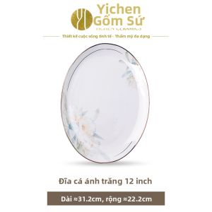 YICHEN | Bộ Đĩa Sứ Trung Quốc Sang Trọng và Tinh Tế