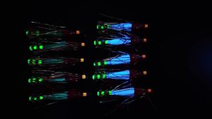 10pcs Horizontal Squid Jig Egi Set 10cm Flash Tinsel Silk Luminous Glow Sea Cuttlefish Bait Saltwater Octopus Fishing Tackle Set