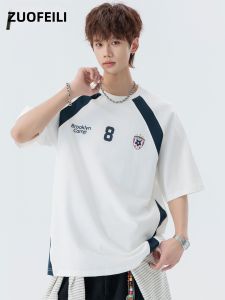 ZUOFEILI | American Print Short Sleeve T-shirt