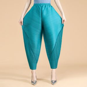 NOVA quality⭐One person one pleat ⭐Summers new Issey Miyake pleated special shape wide leg closed foot bloomers look slim with casual pants