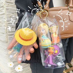 Labubu Storage Bag 16.5cm Plush Doll Storage Box PVC Transparent Waterproof Dustproof Handbag Wedding Anniversary Candy Packaging Bag Decoration