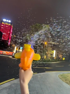 Bubble Gun Toys LED Lights Rainbow Bubble 10 Hole Automatic Rocket Launcher Gun Kids Gift TIK Tok Birthday Party Wedding泡泡机