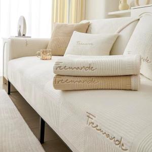 Màu trơn ghế sofa bằng vải lông bao gồm cho trang trí phòng khách dày Đệm Sofa ghế bành khăn đồ nội thất Tấm Bọc ghế góc slipcover 1 2 3 4 chỗ ngồi