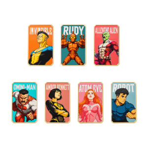 Takara Tomy | Bộ 7 Ghim Cài Áo Hoạt Hình Mỹ Dễ Thương Chất Liệu Men Kim Loại Dùng Trang Trí Ba Lô Mũ Quà Tặng Cho Người Hâm Mộ