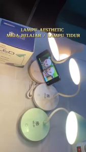 Lampu belajar lampu meja Lampu Meja Belajar Lampu Meja Pelindung Mata Warna Putih Peredupan Tiga Tingkat dengan Dudukan Ponsel Lampu Baca LED Mini Ruang Belajar Lampu Samping Tempat Tidur AsramaLampu Tidur Nirkabel 2000MAh