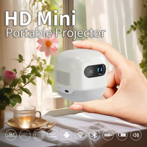 2025ใหม่ทีวีโปรเจคเตอร์ DLP ขนาดเล็กแบบพกพามือถือ4K HD HDMI แบตเตอรี่ในตัว LED กลางแจ้งแคมป์ปิ้ง3D บ้านอัจฉริยะแอนดรอยด์ไร้สายหน้าจอเดียวกันเชื่อมต่อบลูทูธ