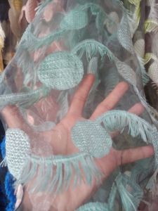 bahan/kain organza rumbai