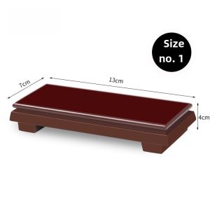 Modern Simplicity Wood Carving Potted Plant Tray Irregular Stone Base Redwood Wooden Tray Imitation Solid Wood Ceramic Rectangle