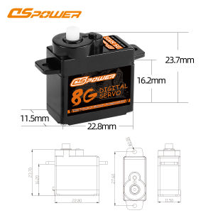 DSPOWER 8G 1.4kg Torque Micro Digital Plastic Gear Servo JR Plug for RC Car Crawler Helicopter Fixed-wing Drone Toy Wltoys Axial