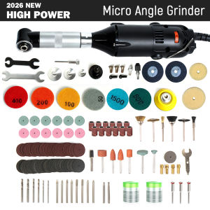 TUNGFULL 90° Electric Tile Cutting And Grinding Machine Set 220V 6-Gear Mini Rotary Straight Grinder Sander Tool
