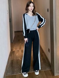 Bộ Đồ Thể Thao Hai Mảnh Thời Trang Thường Ngày Giảm Tuổi Cho Phụ Nữ Mùa Xuân Thu Phong Cách Mới Của Châu Âu Thương Hiệu Thời Trang