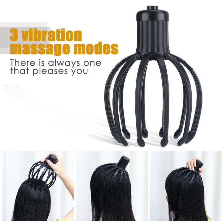 12 claw electric octopus scalp massager 3 modes therapeutic head