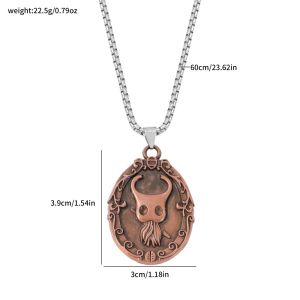 Retro Gothic Hollow Knight Silksong Pendant Necklace Hip-Hop Fitness Outfit Accessory Game Fan Gift Jewelry