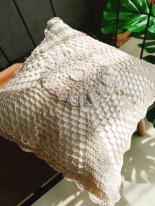 Pure Cotton Handmade Hook Needle European Countryside Style Sofa Pillowcase Seat Cushion Cover Backrest Pad Case Home Decor