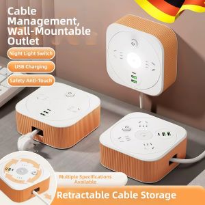 NAIFUNA | Square Extendable Cord Multi Functional Power Strip