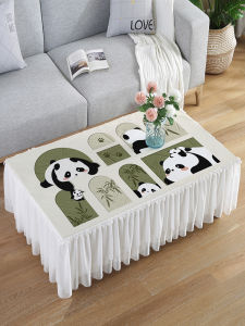 New Cartoon Panda Tablecloth Fabric Rectangular Waterproof Tablecloth For Home Fancy Coffee Table Cloth Cover Towel Tablecloth
