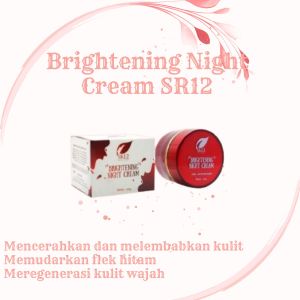 Krim Pencerah Wajah Untuk Flek Hitam Bekas Jerawat Dan Wajah Kusam Brightening Cream SR12 Herbal BPOM