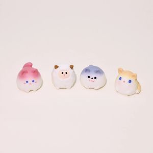 Cute Animal Desktop Decorations Stress Relief Creative Little Figurines Healing Emotion Workstation Decor Resin Material Cartoon Style