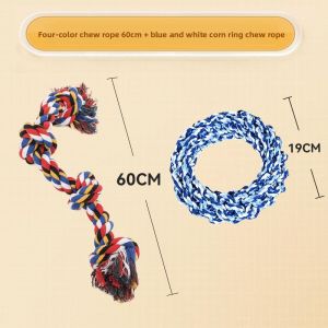 MONLEYTA | Large Dog Chew Rope Toy Tug Of War Interactive Teeth Grinding Exercise Tire-consuming Durable Rope For Powerful Canines