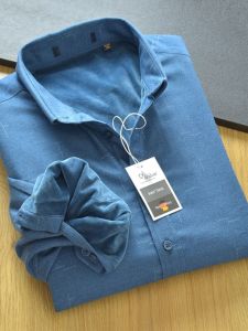 Thickened Fleece Long Sleeve Mens Shirt Standard Fit Business Casual Warm Autumn Winter Season Tagless Button Decorated Standard Cloth