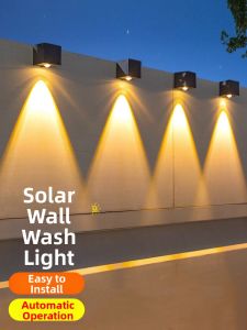 HaoGreen | Solar Wire Free Wash Light Waterproof Square Wall Lantern